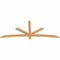 Ekena Millwork Alberta Smooth Timber Gable Bracket, Western Red Cedar, 84"W x 35"H x 1 1/2"D x 3 1/2"F, 10/12 Pitch GBW084X35X0204ALB00SWR - alternate 4